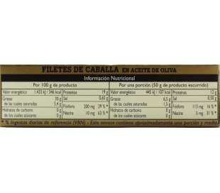 FILETES DE CABALLA ACEITE OLIVA ALBO 85 GR.