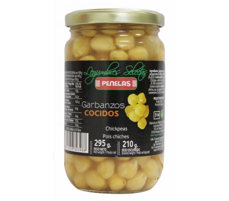 GARBANZOS COCIDOS PENELAS 210 GRS.