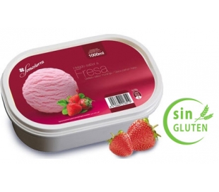 HELADO SABOR FRESA,TARRINA SOMOSIERRA 1000 ML.