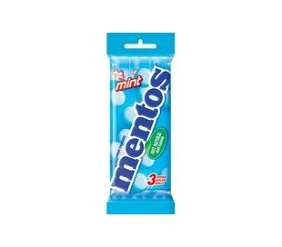 CARAMELOS MENTA MENTOS PACK 3X38 GRS.