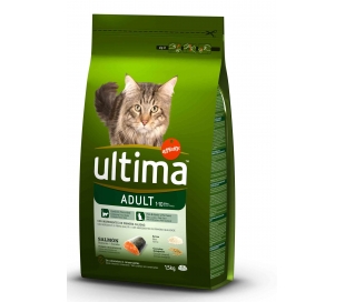 COMIDA GATOS ADULT SALMON, ARROZ Y CEREALES INTEG ULTIMA 1,5 KG.