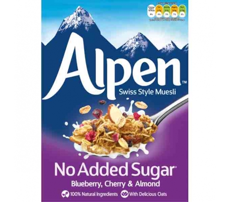 CEREALES SIN AZUCAR ALPEN 560 GRS.