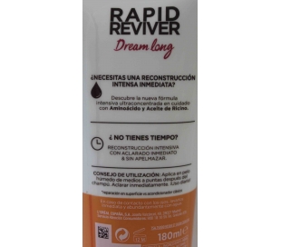 MASCARILLA DREAM LONG, RAPID REVIVER ELVIVE 180 ML.