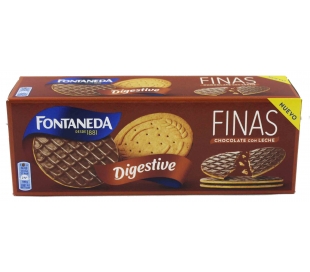 GALLETAS DIGESTIVE FINAS CHOCOLATE CON LECHE FONTANEDA 170 GRS.