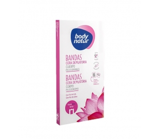 DEPILATORIO BANDAS CORPORAL,CON FLOR LOTO BODY NATUR 16 UDS.
