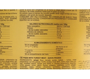 PIZZA PROVOLONE CHAMPIÑONES MANTUA GOURMET 400 GR.
