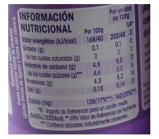 YOGUR VITALINEA 0% SABOR FRESA DANONE PACK 4X120 GRS.