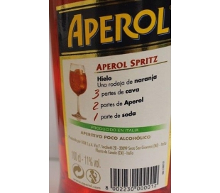 LICOR APERITIVO APEROL 1000 ML.