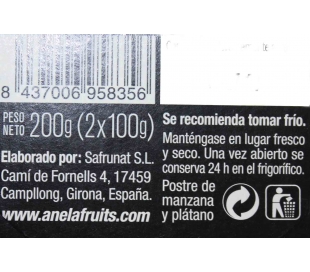 POSTRE DE FRUTAS MANZANA PLAT.100% ANELA PACK 2X100 GR.