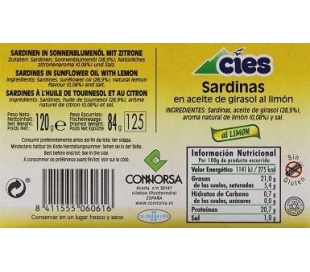 SARDINAS LIMON CIES 84 GR.