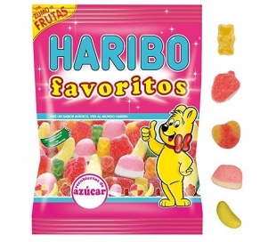 GOLOSINAS DE GOMA FAVORITOS ZUMO FRUTA HARIBO 90 GR.