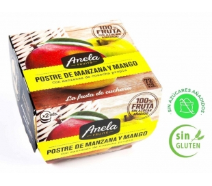 POSTRE DE FRUTA MANZANA Y MANGO ANELA PACK 2X100 GR.