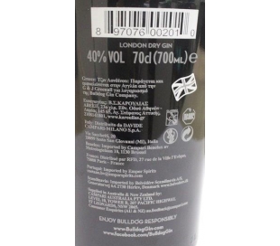 GINEBRA BRITISH DRY BULLDOG 70 CL.