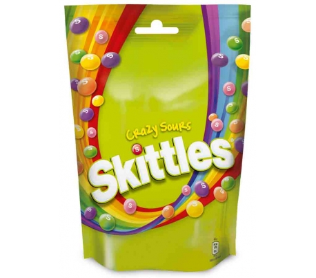 CARAMELOS CRAZY SOUR SKITTLES 174 GRS. CARAMELOS CRAZY SOUR SKITTLES 174 GRS.