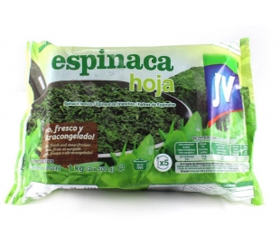 ESPINACA HOJA, ULTRACONGELADO JV 1000 GRS.