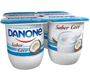 YOGUR SABOR COCO DANONE PACK 4X120 GRS.