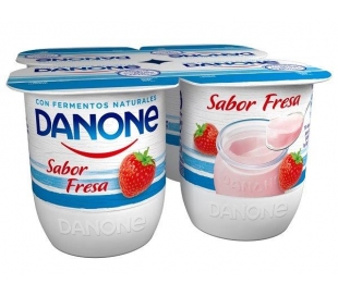 YOGUR SABOR FRESA DANONE PACK 4X120 GRS.