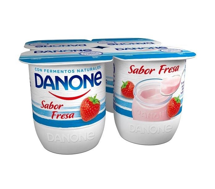 YOGUR SABOR FRESA DANONE PACK 4X120 GRS.