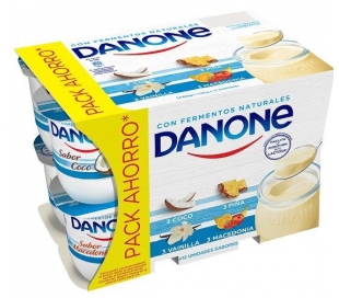 YOGUR SABORES P.AHORRO DANONE PACK 12X120 GRS.