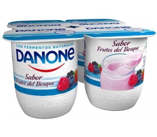 YOGUR SABOR FRUTA BOSQUE DANONE PACK 4X120 GRS.