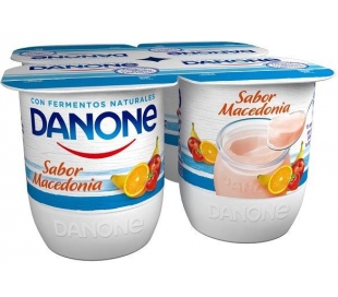 YOGUR SABOR MACEDONIA DANONE PACK 4X120 GRS.