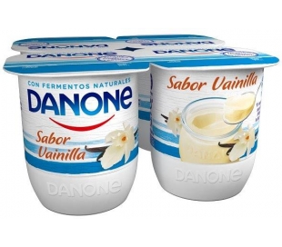 YOGUR SABOR VAINILLA DANONE PACK 4X125 GRS.