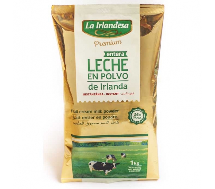 LECHE ENTERA EN POLVO LA IRLANDESA 1 KG.