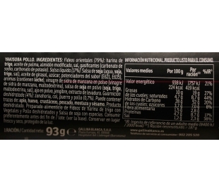 FIDEOS ORIENTALES POLLO YAKISOBA 93 GRS.