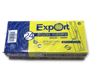 PINZAS DE ROPA MADERA R-50 24 UN.