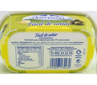 MANTEQUILLA MEDITERRANEA F.UNTAR ASTURIANA 250 GRS.
