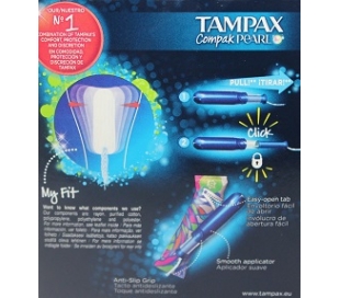 TAMPON COMPAK PEARL SUPER TAMPAX 16 UDS.