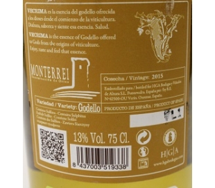 VINO BLANCO GODELLO D.O. MONTERREI VECRIMA 75 CL.