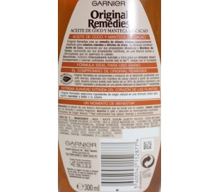 CHAMPU DISCIPLINANTE ACEITE COCO-MA.CACAO ORIGINAL REMEDIES 300 ML.