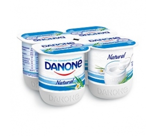 YOGUR NATURAL DANONE PACK 4X120 GRS.