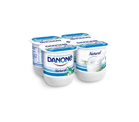 YOGUR NATURAL DANONE PACK 4X120 GRS.