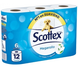 PAPEL HIGIENICO MEGAROLLO SCOTTEX 6 UDS.