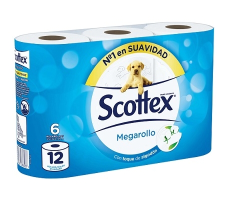 PAPEL HIGIENICO MEGAROLLO SCOTTEX 6 UDS.