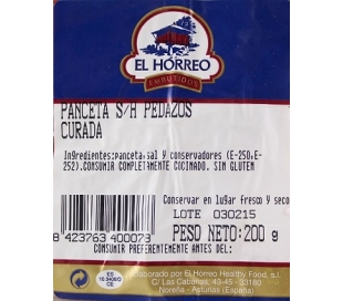 PANCETA SALADA HORREO 200 GR.