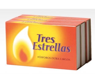 FOSFOROS EXTRA LARGOS TRES ESTRELLAS PACK 3 UN.