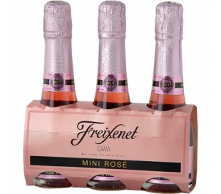 CAVA MINI ROSE BRUT FREIXENET PACK 3X200 ML.