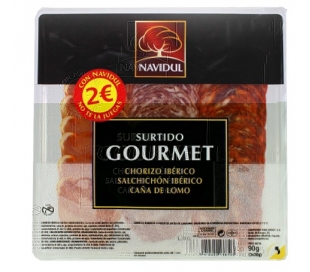 JAMON IBERICO SURTIDO GOURMET NAVIDUL 90 GR.