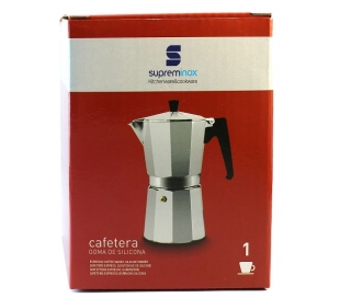 Cafetera Inducción de Aluminio IDEALCASA Imola 6 Tazas