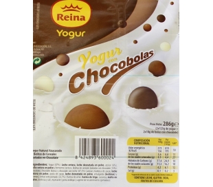 YOGUR CHOCOBOLAS REINA PACK 2X143 GRS.