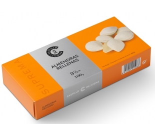 ALMENDRAS SUPREMA RELLENAS DE CREMA DE TURRON CASTILLO DE JIJONA 100 GRS.