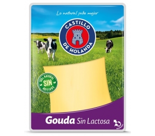 QUESO SIN LACTOSA GOUDA EL CASTILLO 200 GR.