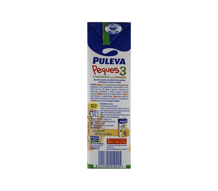 LECHE PEQUES-3 CEREALES PULEVA 1 L.