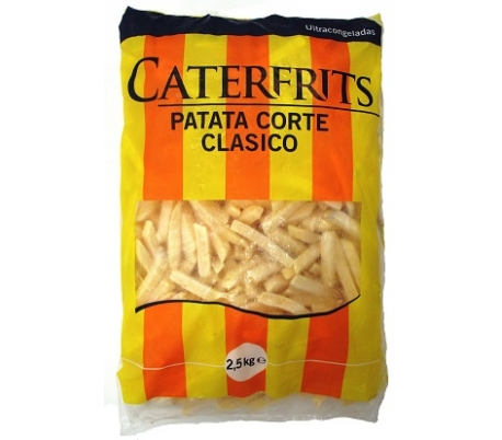 PATATA PREFRITA CORTE CLASICO, CONGELADA CATERFRITS 2500 GRS.