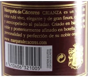 VINO T.MARQUES CACER. 375