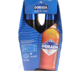 CERVEZA SIN ALCOHOL DORADA BOT. 6X25 CL.