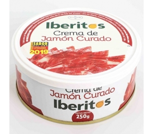 CREMA DE JAMON CURADO, LATA IBERITOS 250 GRS.